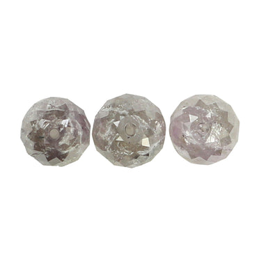 3 Carat Gray Diamond Faceted Beads Lot 