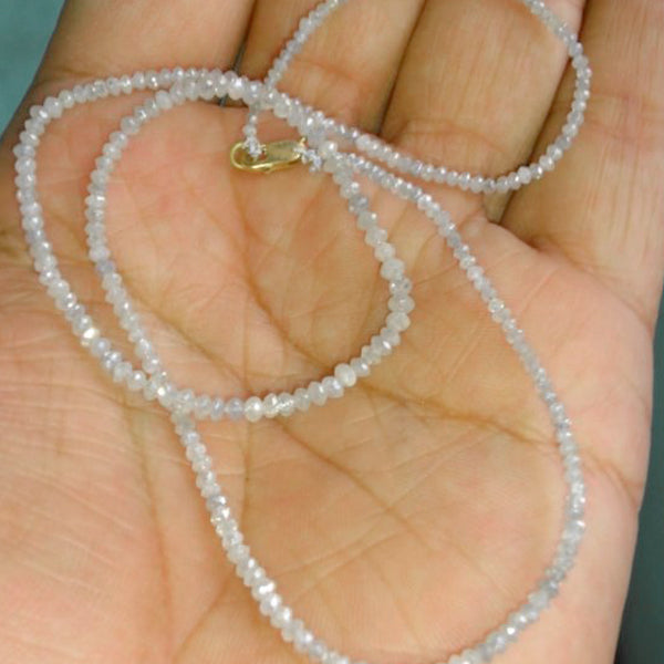Gray Faceted Diamond Beads Necklace 45 Carats From Supplier Online