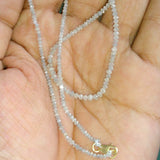 16 Inch Gray Diamond Beads Necklace