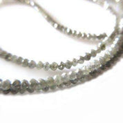32 Inch Gray Faceted Diamond Beads Necklace