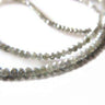 32 Inch Gray Diamond Faceted Beads Necklace
