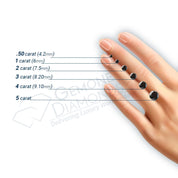 5 To 5.90 MM Round Cut Natural Black Diamond