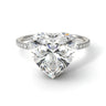 4.20 Carat Heart Shape Hidden Halo 4 Prong Lab Diamond Ring