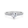 1.50 Carat Heart Shaped Lab Diamond Prong Setting Solitaire Engagement Ring In White Gold