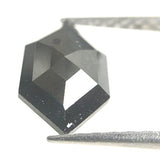 1 To 3 Carat Elongated Hexagon Shape Black Diamond