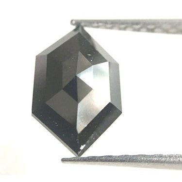 1 To 3 Carat Elongated Hexagon Shape Black Diamond