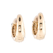 1.32 Carat Huggie Black Diamond Earrings for Women