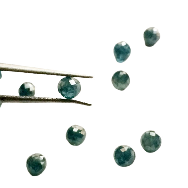 3 Ct Loose Blue Faceted Diamond Beads Lot