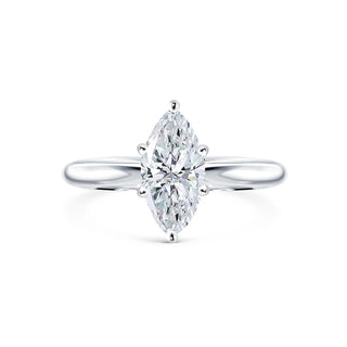 1 Carat Marquise Cut 6 Prong Moissanite Solitaire Engagement Ring in White Gold