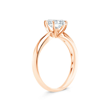 1 Carat Marquise Cut 6 Prong Moissanite Solitaire Engagement Ring in Rose Gold