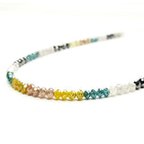 28 Inch Fancy Colored Diamond Beads Necklace