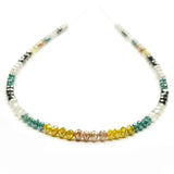 28 Inch Fancy Colored Diamond Beads Necklace