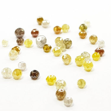 3 Carat Lot Loose Natural Mixed Color Diamond Faceted Beads