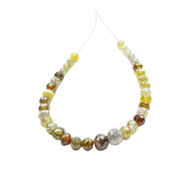 Round Fancy Mix Color Faceted Natural Diamond Beads Necklace from Jewelpa,  For Jewelry Component, Packaging Type: Box at Rs 33499/strand in Surat