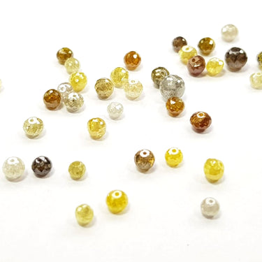 3 Carat Lot Loose Natural Mixed Color Diamond Faceted Beads