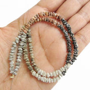 16 Inch Mixed Color Uncut Diamond Beads Necklace