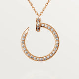 0.50 Carat Round Cut Diamond Pendant In Rose Gold