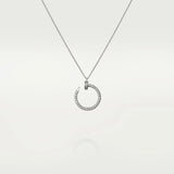 0.50 Carat Round Cut Diamond Pendant In White Gold