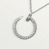 0.50 Carat Round Cut Diamond Pendant In White Gold