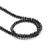 28 Inch Black Diamond Faceted Beads