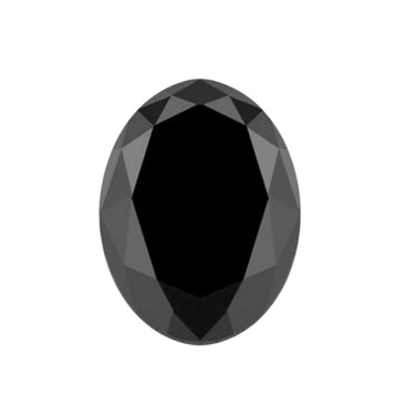 Natural 2 Carat Black Diamond Oval Cut