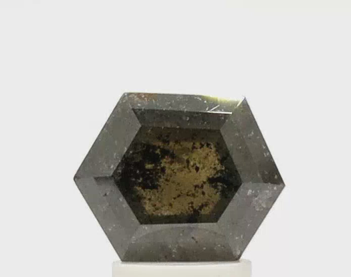 2.46 Ct Hexagon Shape Salt and Pepper Diamond