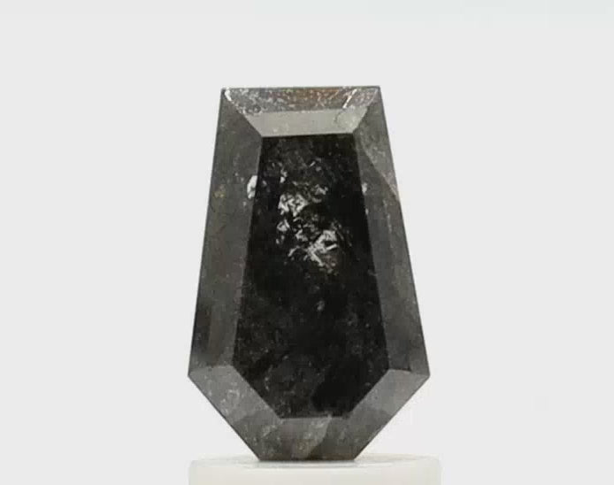 1.66ct Coffin Shape Salt and Pepper Diamond