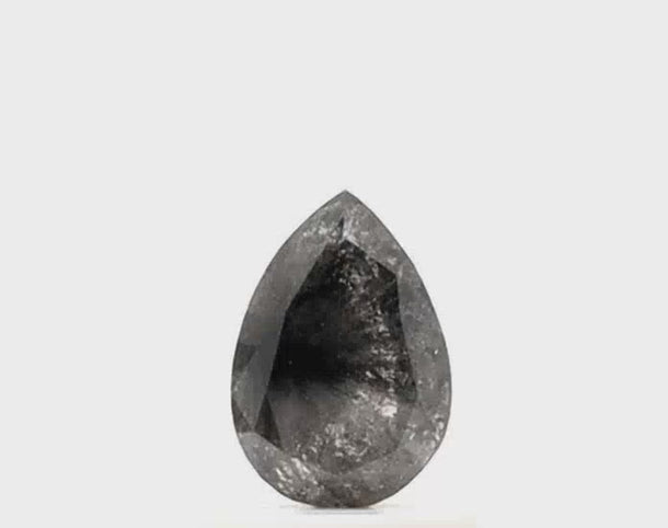 0.75 Carat Pear Shape Salt and Pepper Diamond