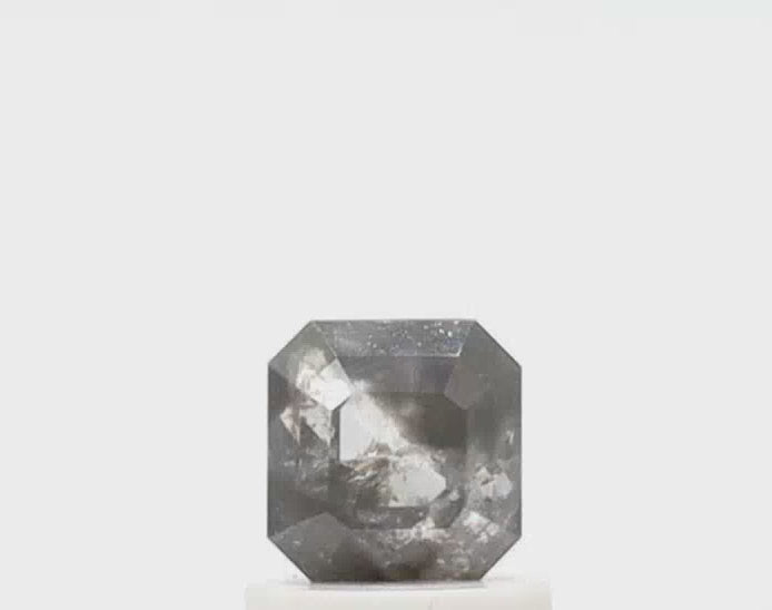 0.87 Carat Radiant Cut Salt and Pepper Diamond