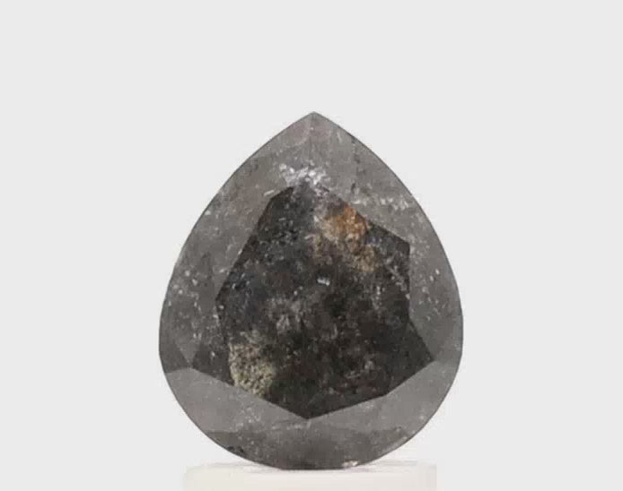 1.89 Ct Pear Cut Salt and Pepper Diamond