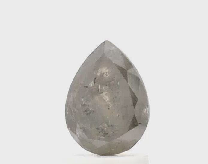 1.55 Ct Pear Shape Salt and Pepper Diamond