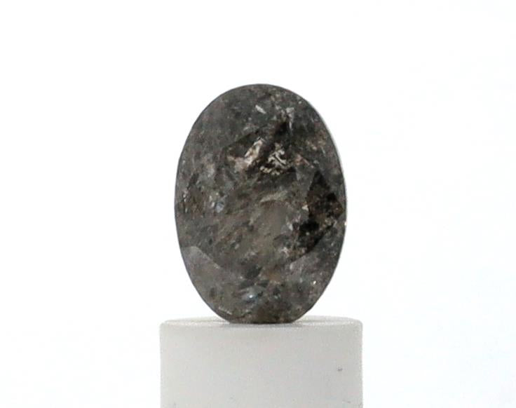 1.05 Carat Oval Cut Salt and Pepper Diamond