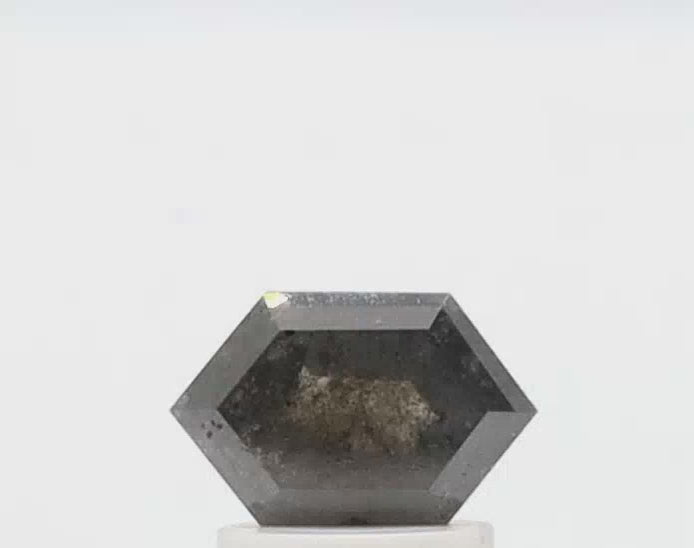 0.89 ct Hexagon Shape Salt and Pepper Diamond