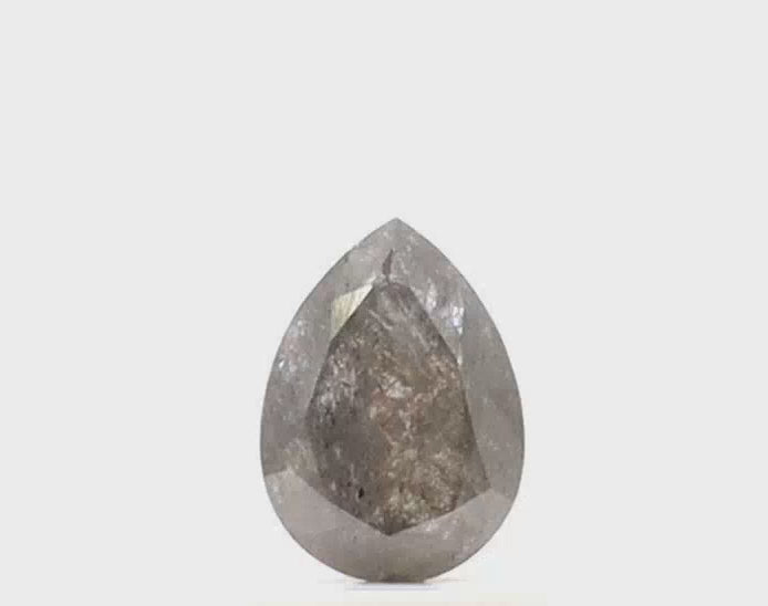 0.79 Carat Pear Shape Salt and Pepper Diamond