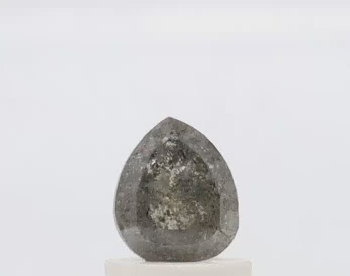 0.70 Ct Pear Shape Salt and Pepper Diamond