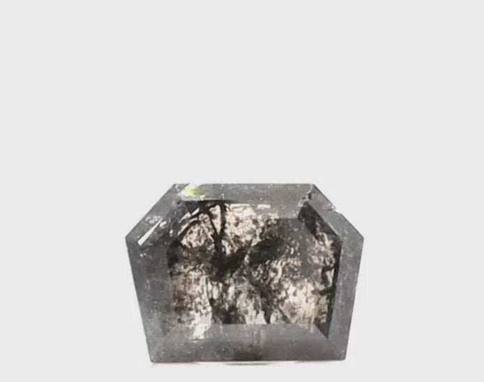 0.95 Ct Geometric Shape Salt and Pepper Diamond