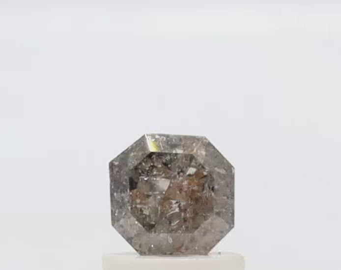 0.75 Ct Asscher Cut Salt and Pepper Diamond