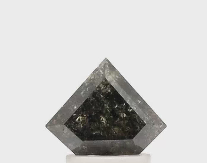 1.57 Ct Shield Cut Salt and Pepper Diamond