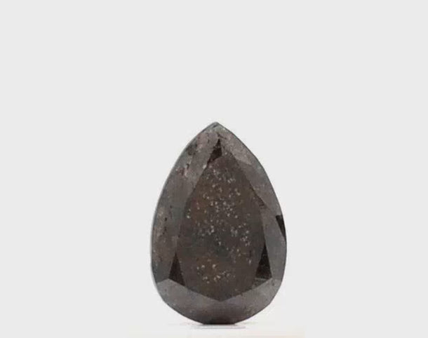 0.67 Ct Pear Shape Salt and Pepper Diamond