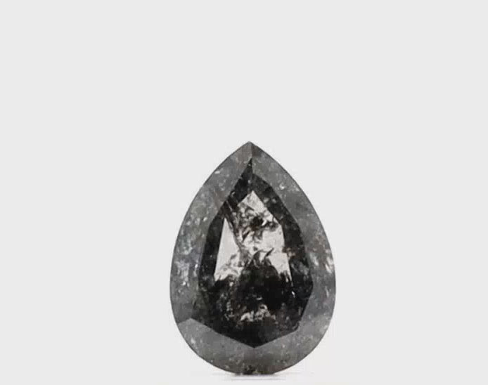 0.50 Ct Pear Cut Salt and Pepper Diamond