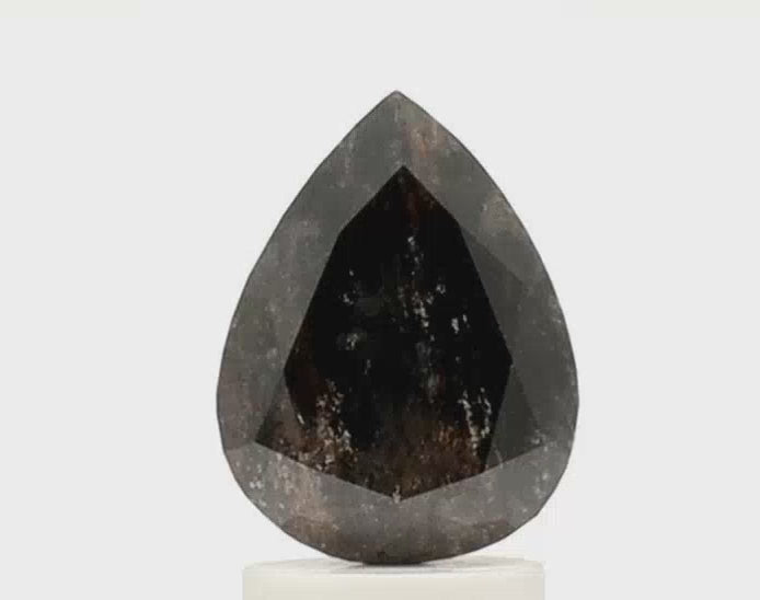 1.90 Ct Pear Shape Salt and Pepper Diamond