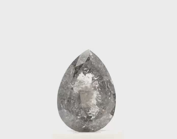 0.72 Ct Pear Cut Salt and Pepper Diamond