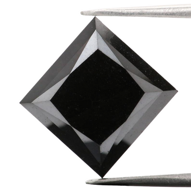Natural 0.50 Ct Princess Cut Black Diamond