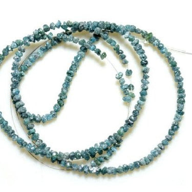 7 Inch Natural Blue Color Loose Diamond Beads Strand