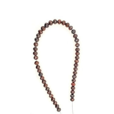 7 Inch Brown Diamond Beads Bracelet Strand