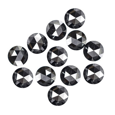 Natural 2.60 MM To 3.00 MM Rose Cut Black Diamonds Lot