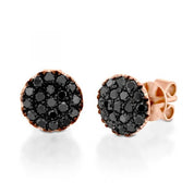 Classic Round Cut Black Diamond Stud Earrings – Everyday Jewelry