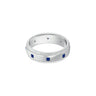 0.8 Ct Blue Sapphire Ring For Men’s In Sterling Silver