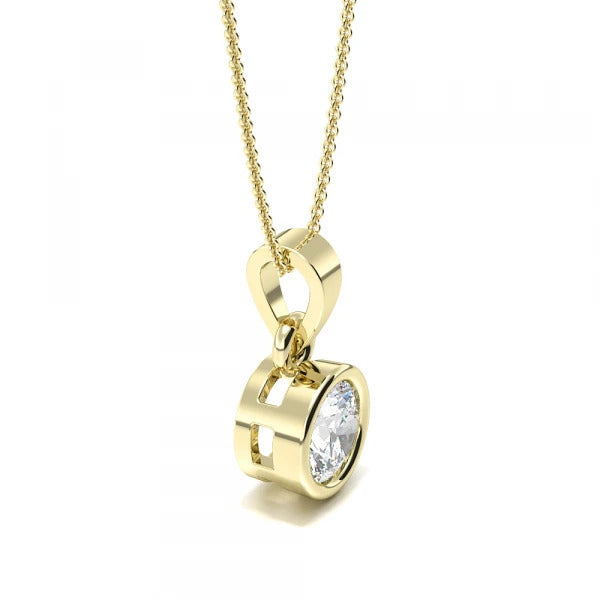 0.50 Carat Round Shaped Solitaire Lab Diamond Pendant