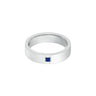 0.08 Carat Blue Sapphire Wedding Ring In Sterling Silver